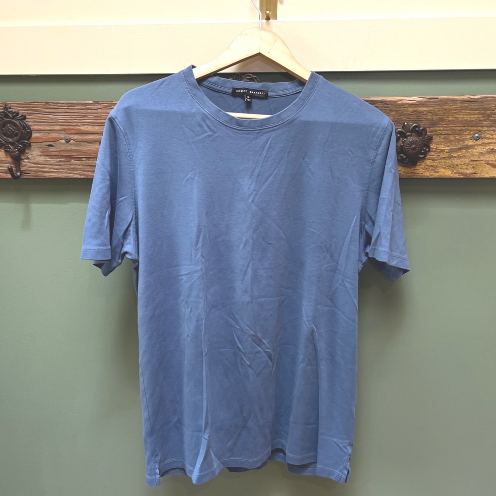 Robert Barakett Mens Georgia Pima Cotton Short Sleeve Crewneck Tee‎ Blue Size XL
